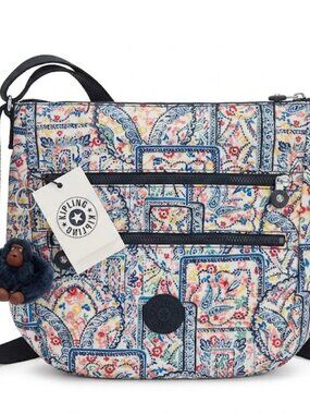 NWT Kipling Zelenka Crossbody Tote | Lovely Day Navy Floral Print | Large
